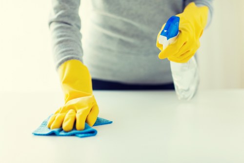 Deep cleaning tile, vinyl, and stone flooring in Tw1 property