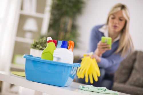 Tw1 cleaning team performing deep cleaning in a modern home